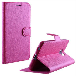 ΘΗΚΗ IPHONE SE/5/5S 4.0" LINE LEATHER-TPU BOOK STAND PINK