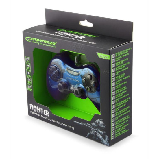 Esperanza GAMEPAD PC USB FIGHTER BLUE EGG105B