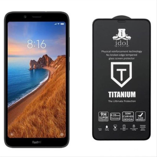 IDOL 1991 TEMPERED GLASS XIAOMI REDMI 7A 5.45" 9H 0.25mm 9D FULL GLUE SPECIAL FULL COVER BLACK