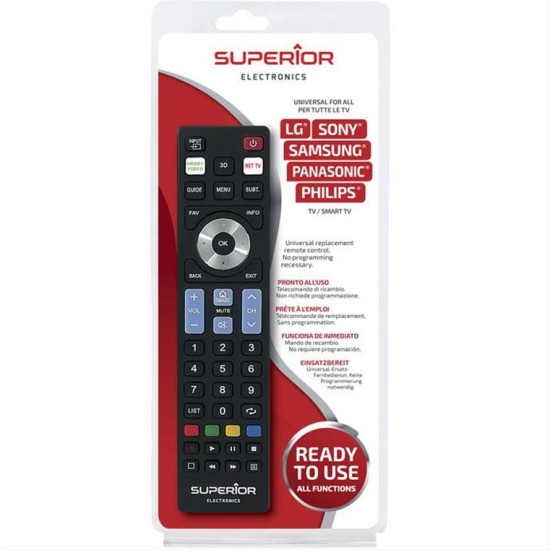 SUPERIOR READY5 SMART Τηλεχειριστήριο για τηλεοράσεις LG,SAMSUNG, SONY, PHILIPS και PANASONIC SUPERIOR READY5 SMART Τηλεχειριστήριο για τηλεοράσεις LG,SAMSUNG, SONY, PHILIPS και PANASONIC