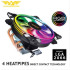 ARMAGGEDDON CPU AIR COOLER 1500 RPM ARCTIC STRORM 2 RGB R4 HEATPIPES AS2