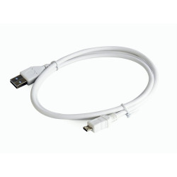 Gembird micro USB2.0 cable AM-MBM5P/10cm/white CCP-MUSB2-AMBM-W-0.1M