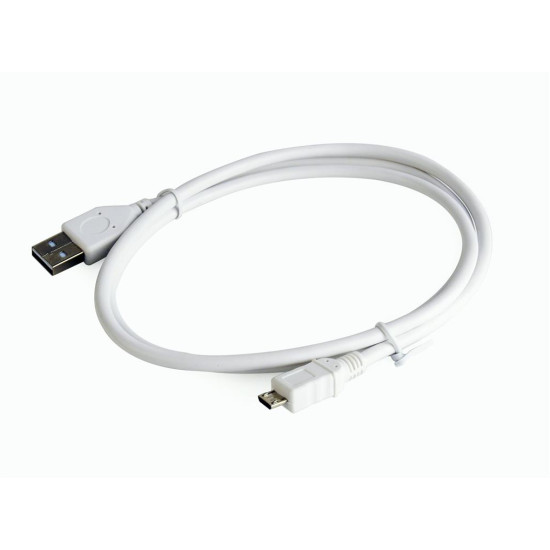 Gembird micro USB2.0 cable AM-MBM5P/10cm/white CCP-MUSB2-AMBM-W-0.1M