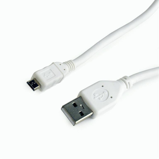 Gembird micro USB2.0 cable AM-MBM5P/10cm/white CCP-MUSB2-AMBM-W-0.1M