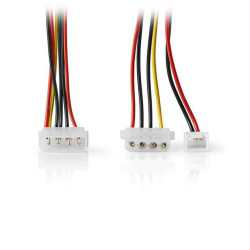 Καλώδιο-αντάπτορας τροφοδοσίας Molex αρσ. σε Molex θηλ + τροφοδοσία fan, 0.15m NEDIS CCGP74030VA015 Καλώδιο-αντάπτορας τροφοδοσίας Molex αρσ. σε Molex θηλ + τροφοδοσία fan, 0.15m NEDIS CCGP74030VA015