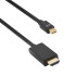 Καλώδιο DeTech Mini DP σε HDMI 14+1 cooper, 3m, Μαύρο - 18280