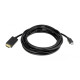 Καλώδιο DeTech Mini DP σε HDMI 14+1 cooper, 3m, Μαύρο - 18280