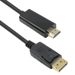 Καλώδιο DeTech DP 14+1 cooper σε HDMI, 5m, Μαύρο - 18275