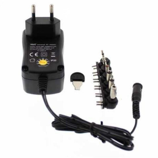 Well 1000mA 3-12V Switching Τροφοδοτικό AC/DC PSUP-SMP-1000MA/6T/2-WL