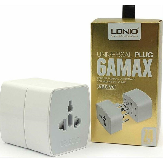 Αντάπτορας LDNIO Z4, EU/US/UK/AU σε EU/US/UK/AU, 220V, Universal, Λευκό - 14746