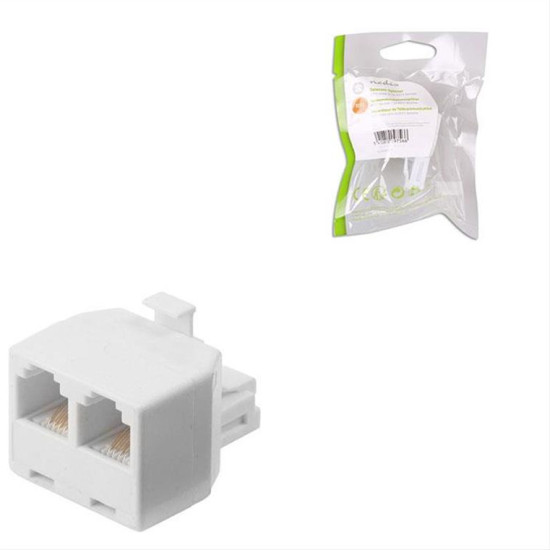 NEDIS TCGP90995WT Ταφ RJ11 6x4, 1 αρσ. - 2 θηλ