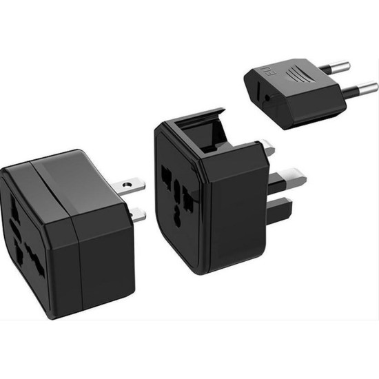 HOCO travel charger universal convertel (EU/US/UK/AU) AC1 black