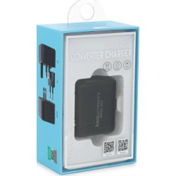 HOCO travel charger universal convertel (EU/US/UK/AU) AC1 black