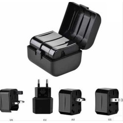 HOCO travel charger universal convertel (EU/US/UK/AU) AC1 black