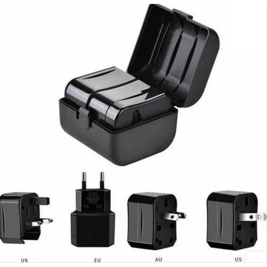 HOCO travel charger universal convertel (EU/US/UK/AU) AC1 black