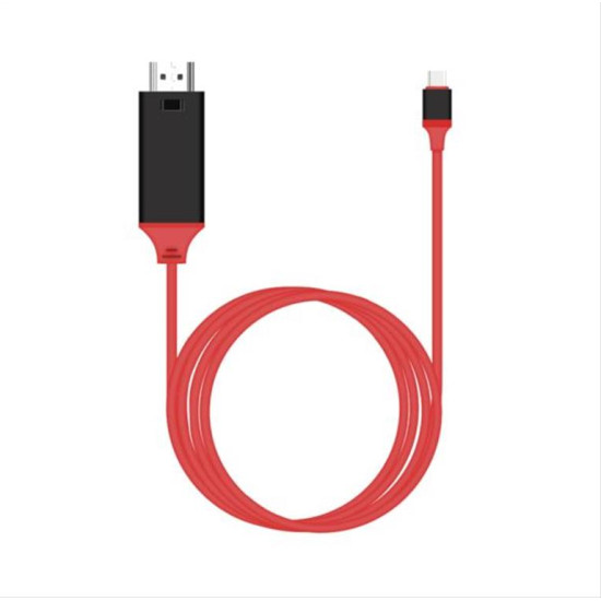 Καλώδιο Earldom ET-WS8, Type C MHL - HDMI, 2.0m, Κόκκινο - 14930