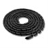 Qoltec Organizer for cables 16mm | 10m | Black