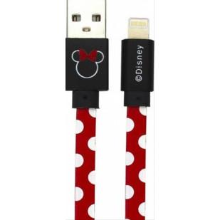 Cable work with Apple Lightning licence Minnie Dots 1,2m red DUSMIN005 Cable work with Apple Lightning licence Minnie Dots 1,2m red DUSMIN005
