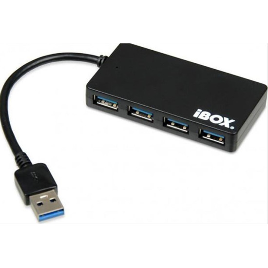 iBOX HUB USB 3.0 black 4-ports Slim IUH3F56
