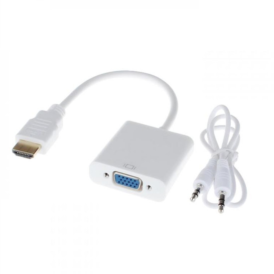 Μετατροπέας HDMI σε VGA + Καλώδιο Ήχου, No brand, Μαυρο - 18254