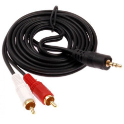 Καλώδιο Ήχου 3.5mm Μ / 2xRCA Μ, 1.5m, DeTech, High Quality- 18116 Καλώδιο Ήχου 3.5mm Μ / 2xRCA Μ, 1.5m, DeTech, High Quality- 18116