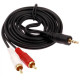 Καλώδιο Ήχου 3.5mm Μ / 2xRCA Μ, 3m, DeTech, High Quality - 18074