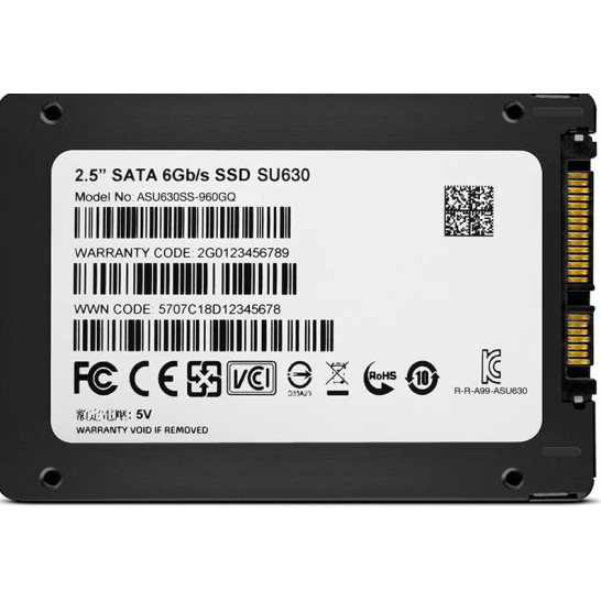 Adata SSD Ultimate SU630 480G 2.5 S3 3D QLC Retail ASU630SS-480GQ-R
