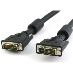 POWERTECH Καλώδιο DVI-D 24+1 (M) σε DVI-D (M), 2x Ferrites, 1.5m, μαύρο CAB-DVI003 POWERTECH Καλώδιο DVI-D 24+1 (M) σε DVI-D (M), 2x Ferrites, 1.5m, μαύρο CAB-DVI003