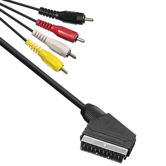 Καλώδιο Scart σε 3xRCA Μ, 1m, ΟΕΜ- 18022