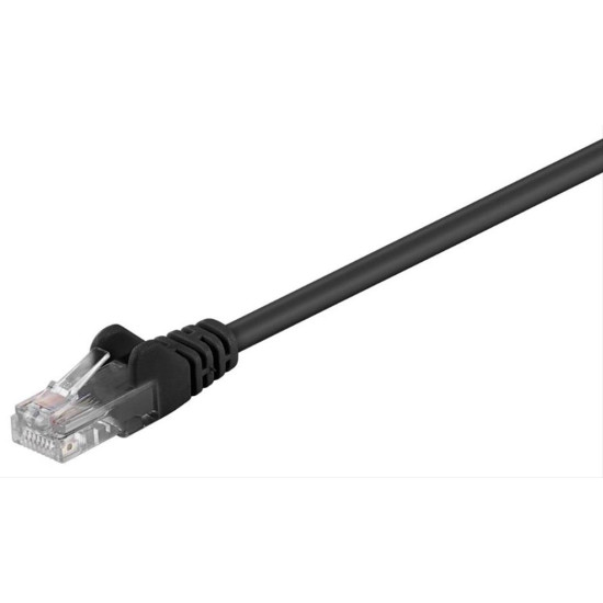 Καλώδιο δικτύου CAT 5e, U/UTP patchcable, 0.5m, σε μαύρο χρώμα 68643