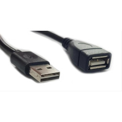 POWERTECH Καλώδιο USB 2.0 (M) σε USB 2.0 (F), Dual Easy USB, 1.5m, Black CAB-U092
