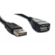 POWERTECH Καλώδιο USB 2.0 (M) σε USB 2.0 (F), Dual Easy USB, 1.5m, Black CAB-U092