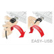 POWERTECH Καλώδιο USB 2.0 (M) σε USB 2.0 (F), Dual Easy USB, 1.5m, Black CAB-U092