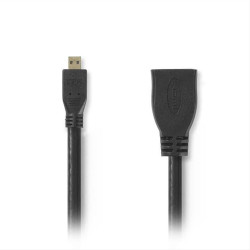 Αντάπτορας High Speed HDMI, HDMI micro - HDMI θηλ., 0.20m, με επίχρυσες επαφές.