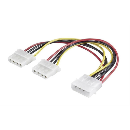 POWERTECH καλώδιο ρεύματος IDE (F) σε 2x IDE (M), 20cm