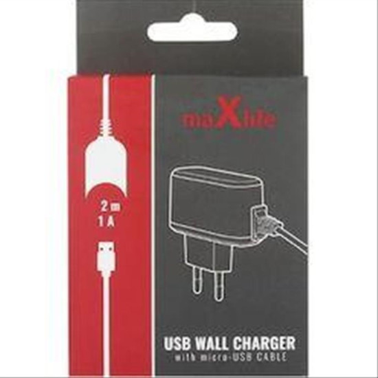 Travel charger MaxLife Micro USB 2m 1000mA OEM000970 Travel charger MaxLife Micro USB 2m 1000mA OEM000970
