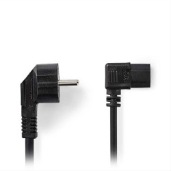 Καλώδιο τροφοδοσίας Schuko αρσ. υπό γωνία - IEC-320-C13 θηλ, 3m. NEDIS CEGP10020BK30 Καλώδιο τροφοδοσίας Schuko αρσ. υπό γωνία - IEC-320-C13 θηλ, 3m. NEDIS CEGP10020BK30
