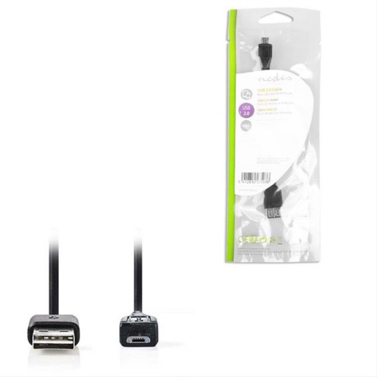 Αντάπτορας / Καλώδιο USB 2.0 θηλ. - USB micro B αρσ. NEDIS CCGP60570BK02