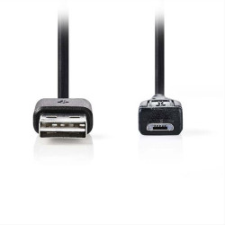 Αντάπτορας / Καλώδιο USB 2.0 θηλ. - USB micro B αρσ. NEDIS CCGP60570BK02 Αντάπτορας / Καλώδιο USB 2.0 θηλ. - USB micro B αρσ. NEDIS CCGP60570BK02