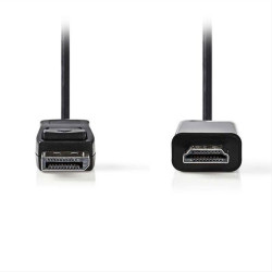 Καλώδιο εικόνας DisplayPort αρσ. σε HDMI αρσ., 2m. NEDIS CCGP37100BK20