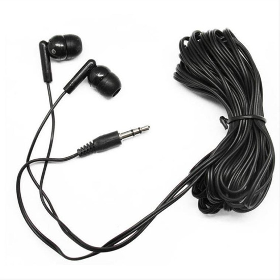 Ενσύρματα, in-ear ακουστικά τηλεόρασης, με καλώδιο μήκους 6m.