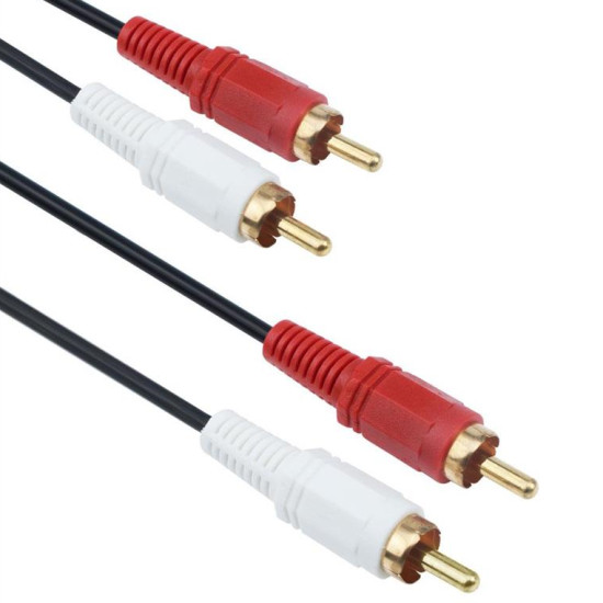 Καλώδιο Ήχου 2xRCA M/M, 3m, DeTech, High Quality - 18024