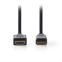 Καλώδιο High speed HDMI mini αρσ. - HDMI αρσ. με επίχρυσες επαφές, 5m.