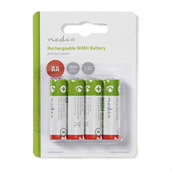 Επαναφορτιζόμενες μπαταρίες ΑΑ Νi-MH 2600 mAh 1.2V Ready to use, σε blister 4 μπαταριών.