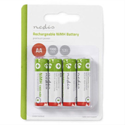 Επαναφορτιζόμενες μπαταρίες ΑΑ Νi-MH 1300 mAh 1.2V Ready to use, σε blister 4 μπαταριών.