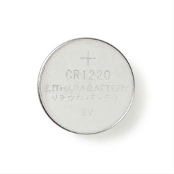 Μπαταρία (κουμπί) λιθίου CR1220 3V σε blister 5 μπαταριών.