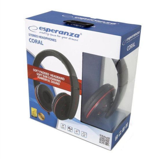 Esperanza HEADPHONES AUDIO STEREO EH144K BLACK
