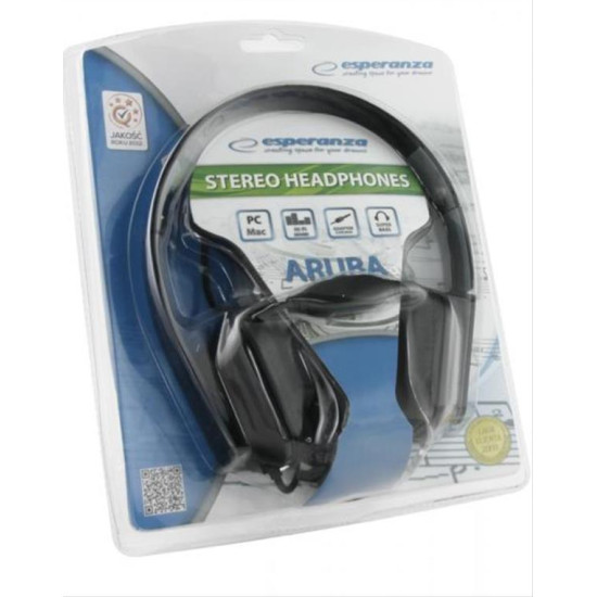 Esperanza HEADPHONES AUDIO STEREO EH143K BLACK
