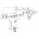BRATECK Βάση γραφείου LDT24-C024 για 2 οθόνες 17" - 27", 2x 7kg BRATECK Βάση γραφείου LDT24-C024 για 2 οθόνες 17" - 27", 2x 7kg