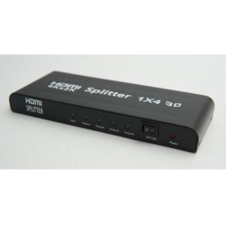 POWERTECH Premiun Quality HDMI 1.4 Splitter, 4x output, EU Power adapter PTH-001